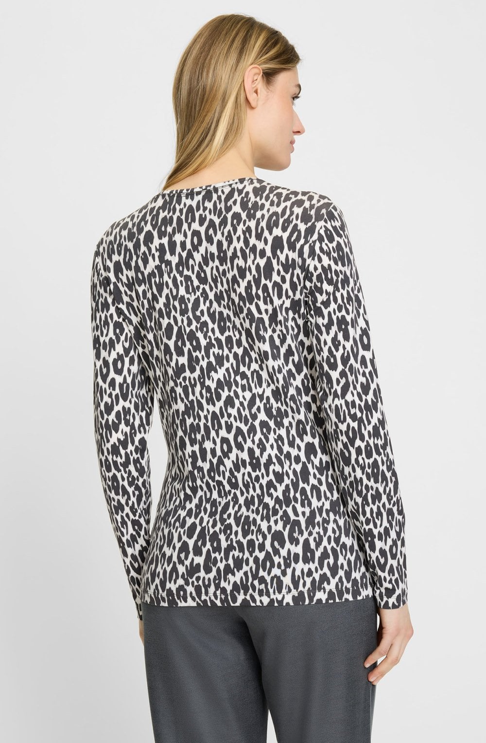 Dark Slate Animal Print Edda Top