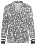 Dark Slate Animal Print Hannah Top