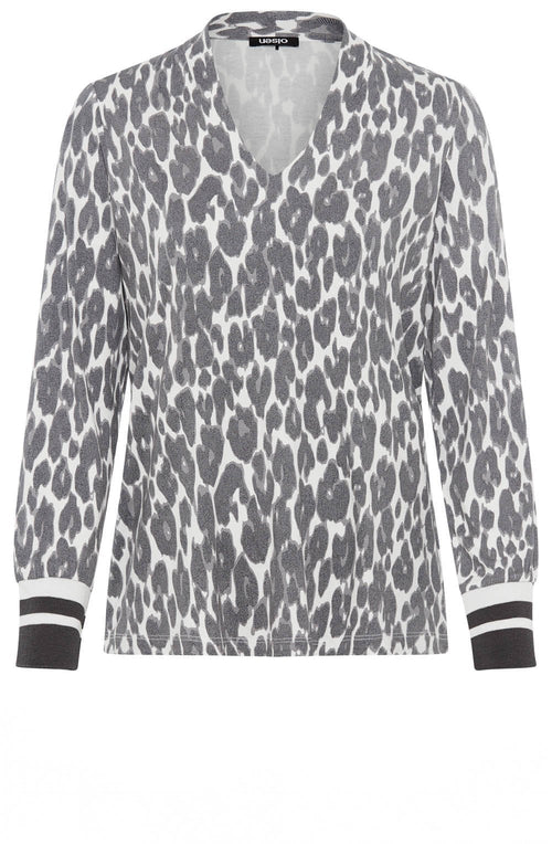 Dark Slate Animal Print Hannah Top