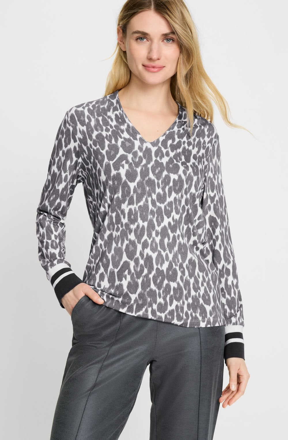 Dark Slate Animal Print Hannah Top
