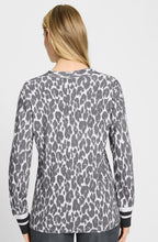 Dark Slate Animal Print Hannah Top