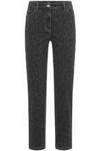 Dark Slate Animal Print Mona Straight Jeans