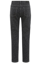 Dark Slate Animal Print Mona Straight Jeans