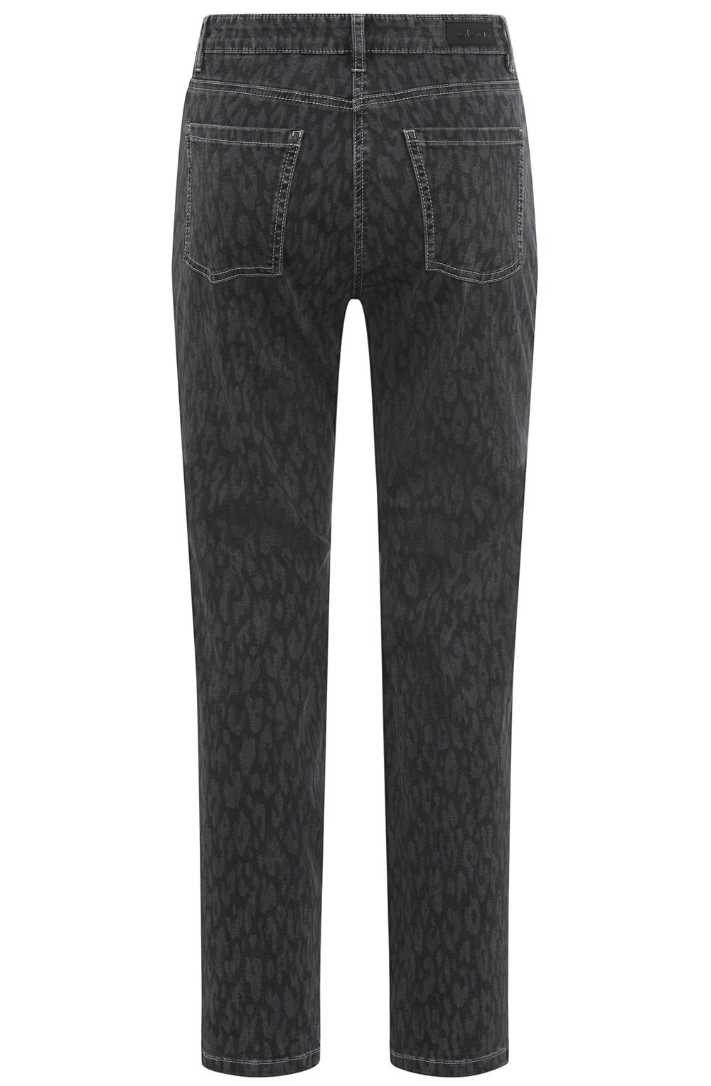 Dark Slate Animal Print Mona Straight Jeans