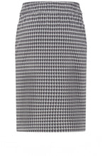 Dark Slate Houndstooth Mid Length Skirt