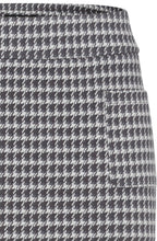 Dark Slate Houndstooth Mid Length Skirt