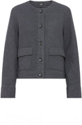 Dark Slate Wool Blend Jacket