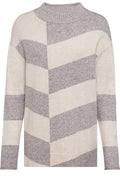 Dark Truffle Abstract Stripes Jumper
