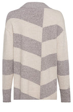 Dark Truffle Abstract Stripes Jumper