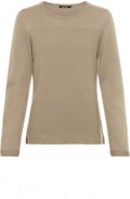 Dark Truffle Horizontal Ribbed Jumper