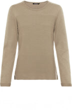 Dark Truffle Horizontal Ribbed Jumper