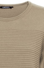 Dark Truffle Horizontal Ribbed Jumper
