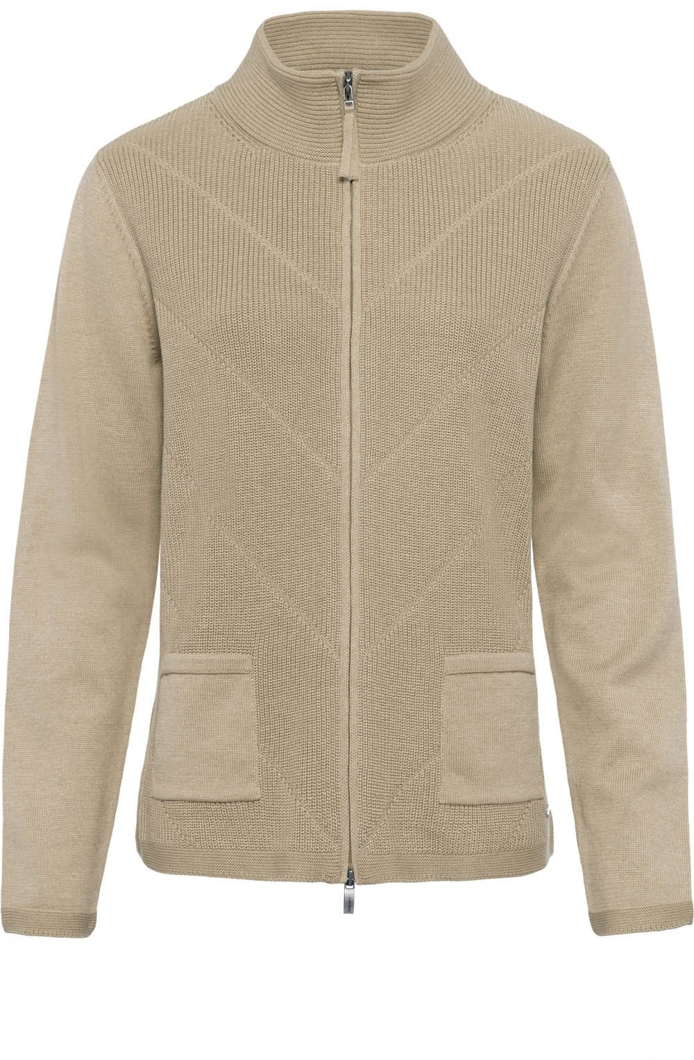 Dark Truffle Patterned Knit Cardigan