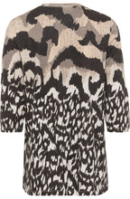 Dark Truffle Print A Shape Top