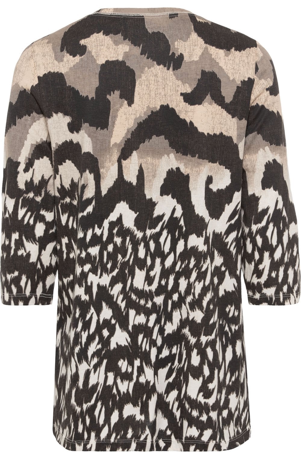 Dark Truffle Print A Shape Top