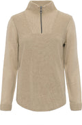 Dark Truffle Zip Neck Jumper
