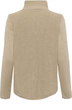 Dark Truffle Zip Neck Jumper