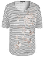 Dragonfly Design Striped Top
