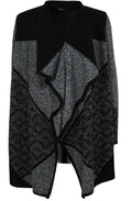 Draped Front Knit Cardigan