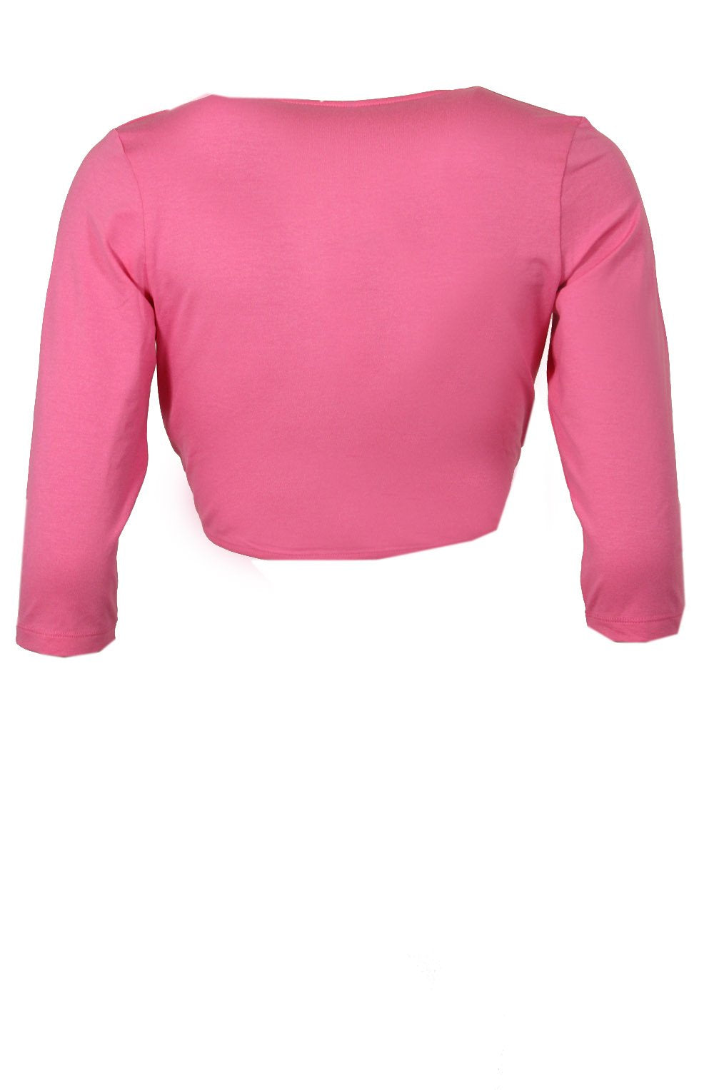 Draped front short pink cardigan