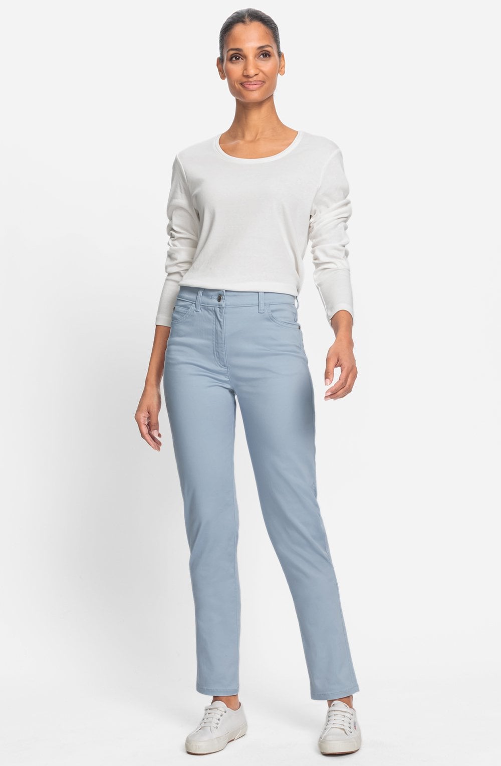 Dusty Blue Mona Slim Leg Jeans