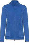 Dutch Blue Ribbed Front Cardigan