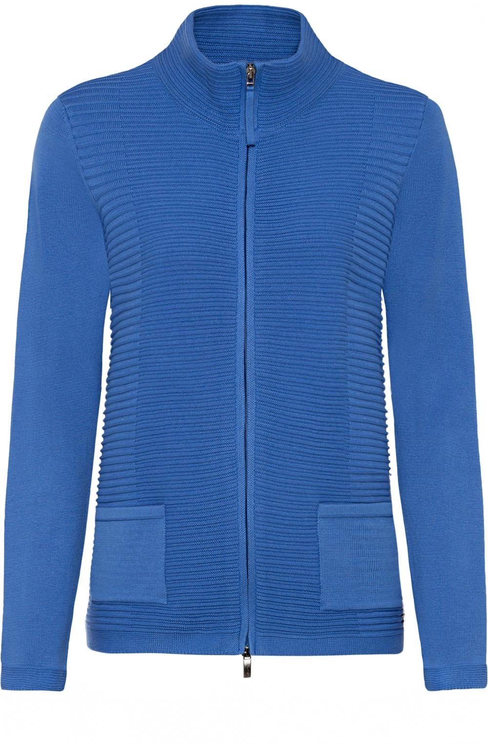Dutch Blue Ribbed Front Cardigan