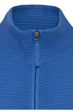 Dutch Blue Ribbed Front Cardigan