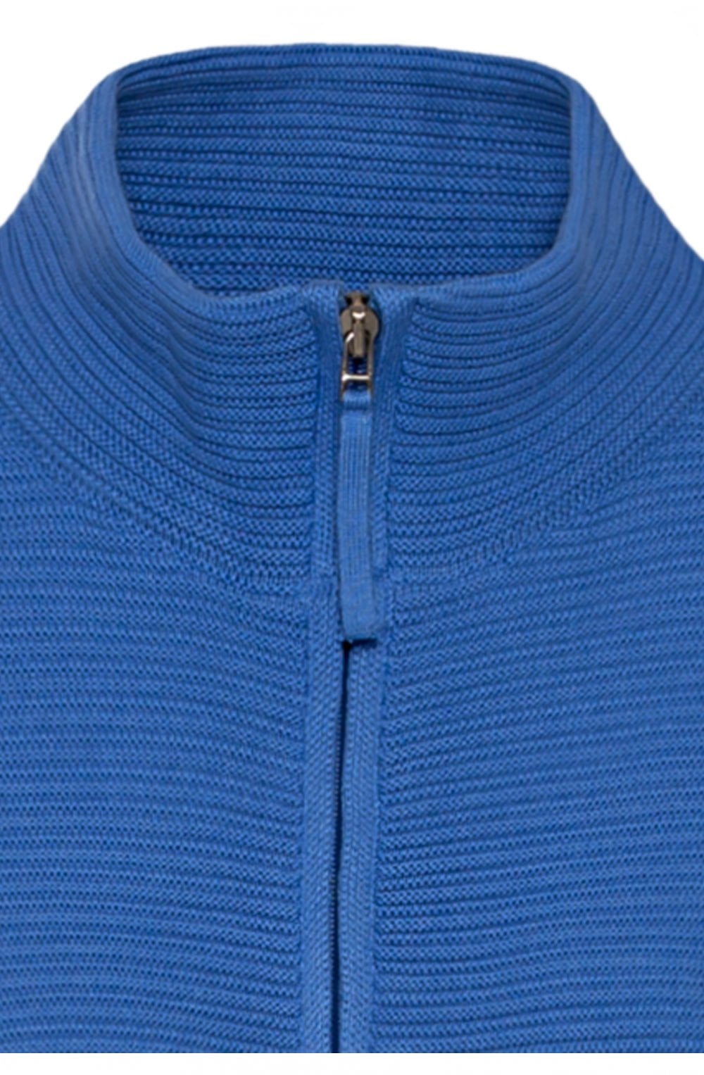 Dutch Blue Ribbed Front Cardigan