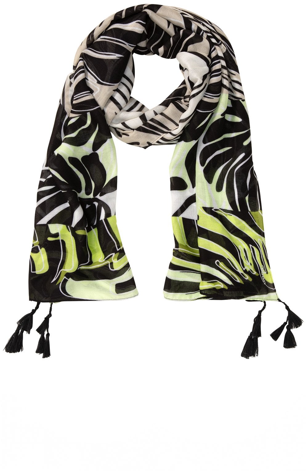 Ethno Charm Green Glow Scarf