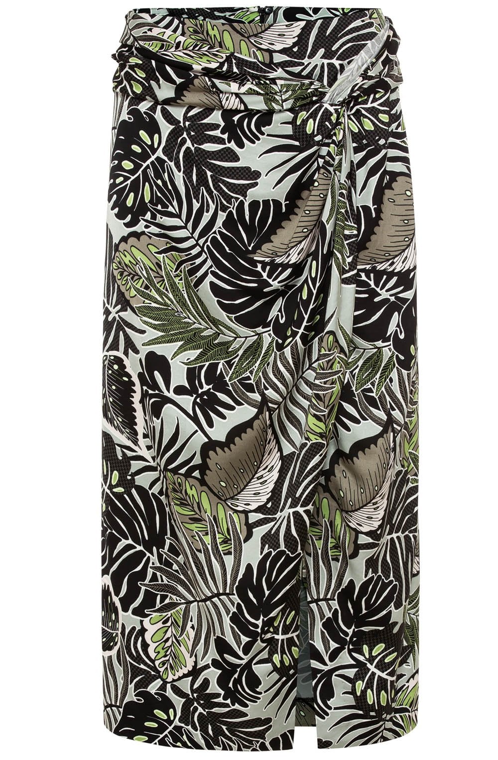 Ethno Charm Silky Midi Skirt