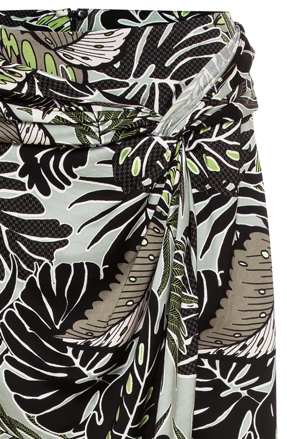 Ethno Charm Silky Midi Skirt