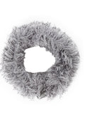 Faux fur scarf steel