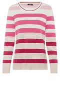 Fine Knit Bubblegum Striped Jumper