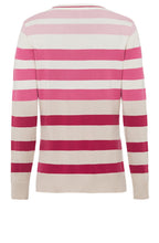 Fine Knit Bubblegum Striped Jumper
