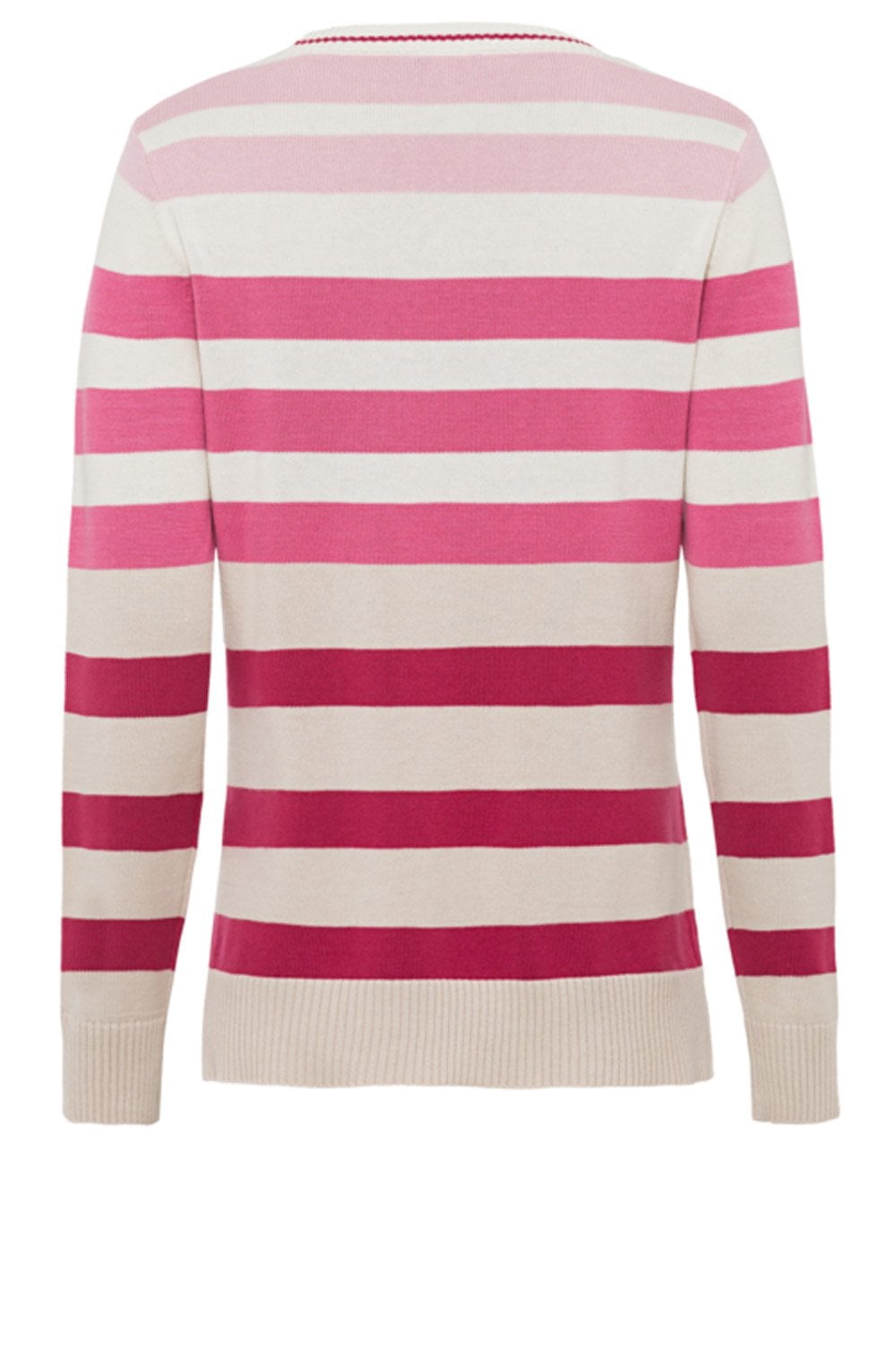Fine Knit Bubblegum Striped Jumper
