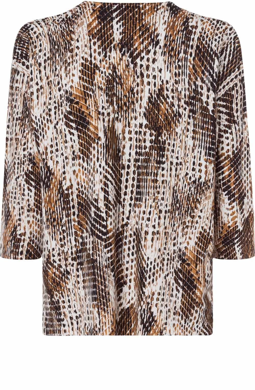 Fine Knit Tan Patterned Jumper