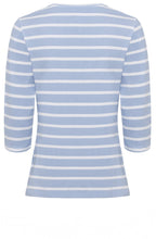 Floral and Sky Striped Top