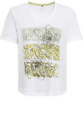 Floral and Zebra Print T Shirt