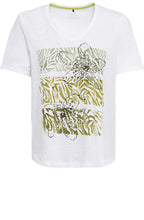 Floral and Zebra Print T Shirt
