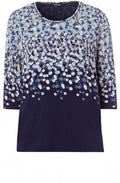 Floral Design Jersey Top