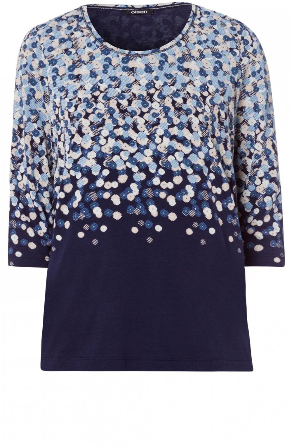 Floral Design Jersey Top