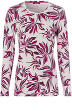Floral Design Jersey Top