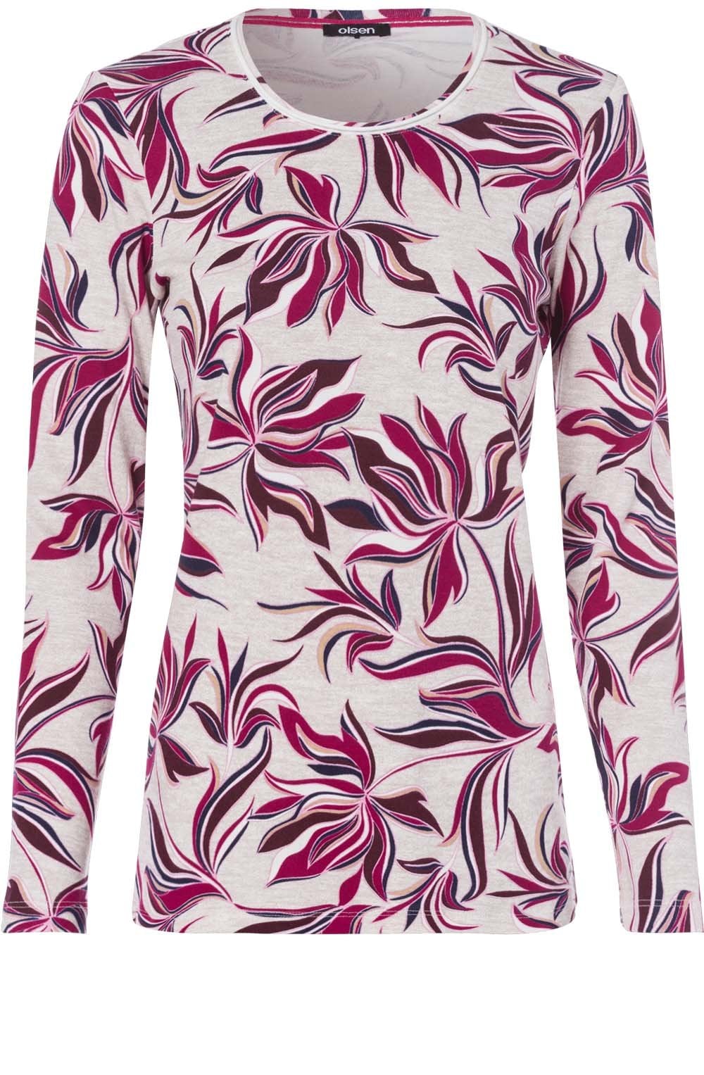 Floral Design Jersey Top