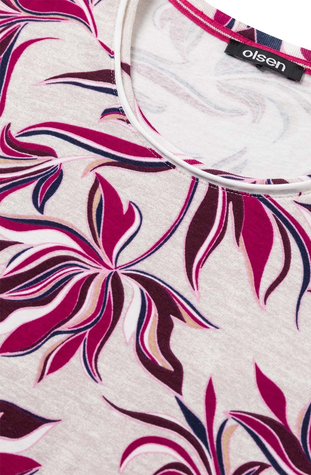 Floral Design Jersey Top