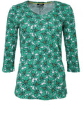 Floral Kelly Green Jersey Top