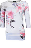 Floral & Striped Print Top