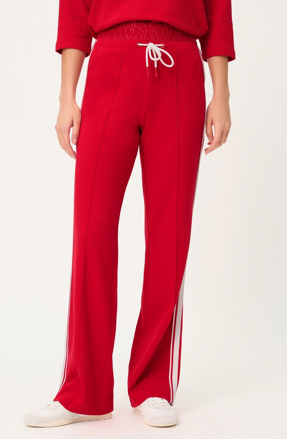 French Red Anna Wide Fit Trousers