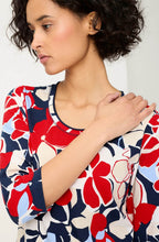 French Red Floral Edda Top
