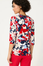 French Red Floral Edda Top